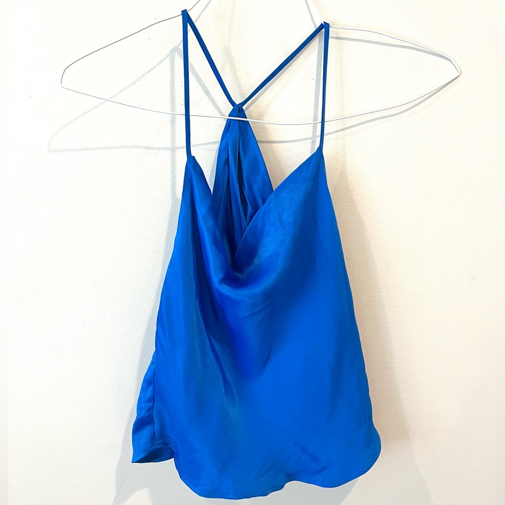 Blue Zara Satin Top